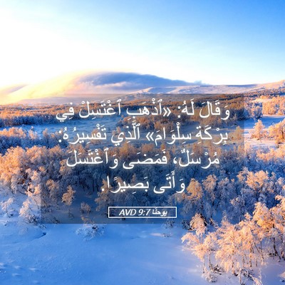 Picture 05 - يوحنَّا 9:7 AVD - وَقَالَ لَهُ: «ٱذْهَبِ - Bible Verse Picture