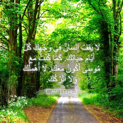 Picture 05 - يَشُوع 1:5 AVD - لَا يَقِفُ إِنْسَانٌ فِي - Bible Verse Picture