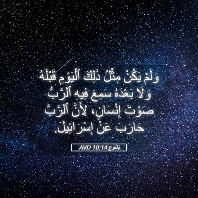 Picture 05 - يَشُوع 10:14 AVD - وَلَمْ يَكُنْ مِثْلُ - Bible Verse Picture