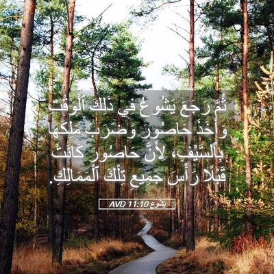 Picture 05 - يَشُوع 11:10 AVD - ثُمَّ رَجَعَ يَشُوعُ فِي - Bible Verse Picture