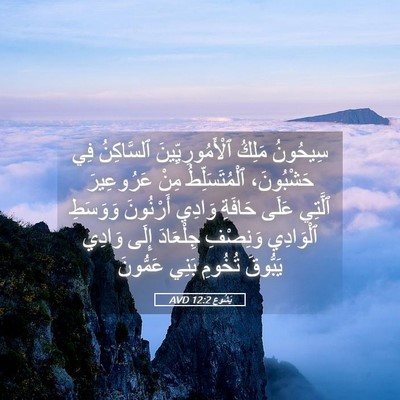 Picture 05 - يَشُوع 12:2 AVD - سِيحُونُ مَلِكُ - Bible Verse Picture
