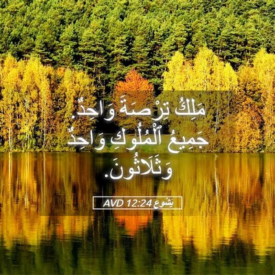 Picture 05 - يَشُوع 12:24 AVD - مَلِكُ تِرْصَةَ وَاحِدٌ. - Bible Verse Picture