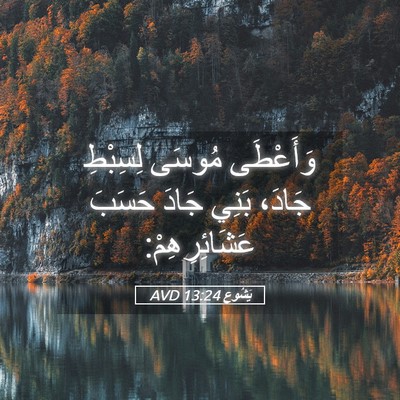 Picture 05 - يَشُوع 13:24 AVD - وَأَعْطَى مُوسَى لِسِبْطِ - Bible Verse Picture