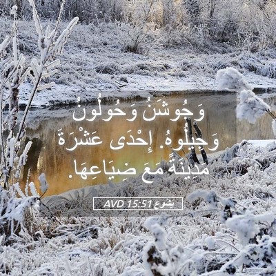 Picture 05 - يَشُوع 15:51 AVD - وَجُوشَنُ وَحُولُونُ - Bible Verse Picture