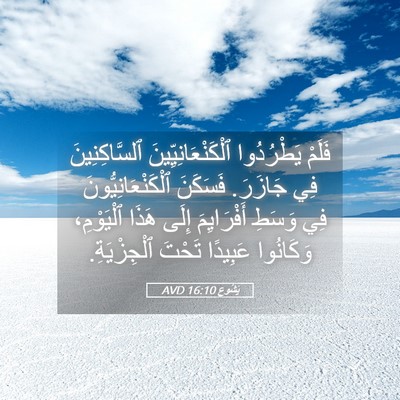 Picture 05 - يَشُوع 16:10 AVD - فَلَمْ يَطْرُدُوا - Bible Verse Picture