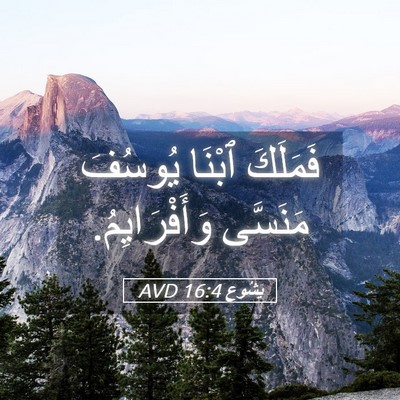 Picture 05 - يَشُوع 16:4 AVD - فَمَلَكَ ٱبْنَا يُوسُفَ - Bible Verse Picture