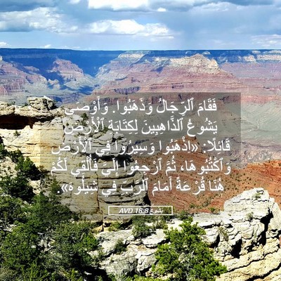 Picture 05 - يَشُوع 18:8 AVD - فَقَامَ ٱلرِّجَالُ - Bible Verse Picture
