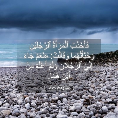 Picture 05 - يَشُوع 2:4 AVD - فَأَخَذَتِ ٱلْمَرْأَةُ - Bible Verse Picture