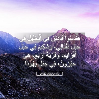 Picture 05 - يَشُوع 20:7 AVD - فَقَدَّسُوا قَادَشَ فِي - Bible Verse Picture