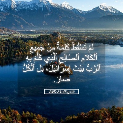 Picture 05 - يَشُوع 21:45 AVD - لَمْ تَسْقُطْ كَلِمَةٌ - Bible Verse Picture