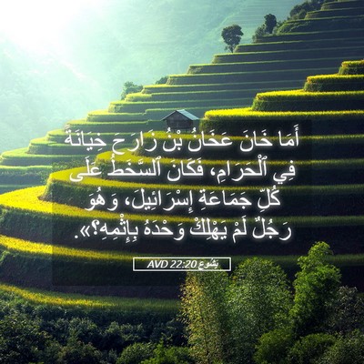 Picture 05 - يَشُوع 22:20 AVD - أَمَا خَانَ عَخَانُ بْنُ - Bible Verse Picture