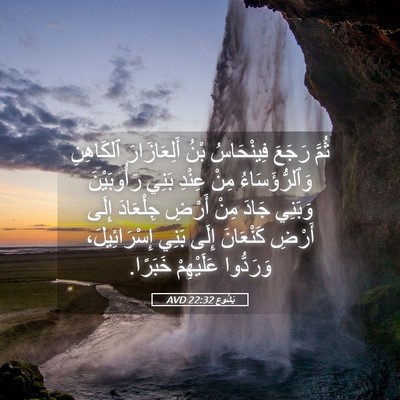 Picture 05 - يَشُوع 22:32 AVD - ثُمَّ رَجَعَ فِينْحَاسُ - Bible Verse Picture