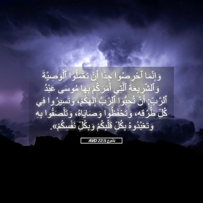Picture 05 - يَشُوع 22:5 AVD - وَإِنَّمَا ٱحْرِصُوا - Bible Verse Picture