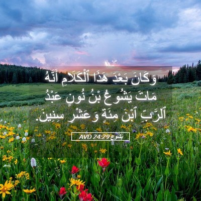 Picture 05 - يَشُوع 24:29 AVD - وَكَانَ بَعْدَ هَذَا - Bible Verse Picture