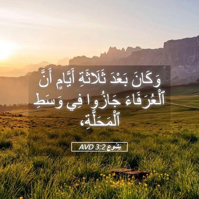 Picture 05 - يَشُوع 3:2 AVD - وَكَانَ بَعْدَ ثَلَاثَةِ - Bible Verse Picture