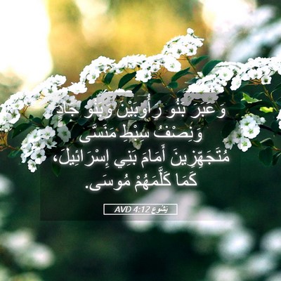 Picture 05 - يَشُوع 4:12 AVD - وَعَبَرَ بَنُو - Bible Verse Picture