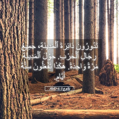Picture 05 - يَشُوع 6:3 AVD - تَدُورُونَ دَائِرَةَ - Bible Verse Picture