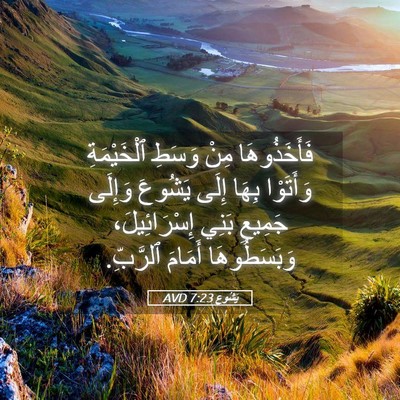 Picture 05 - يَشُوع 7:23 AVD - فَأَخَذُوهَا مِنْ وَسَطِ - Bible Verse Picture