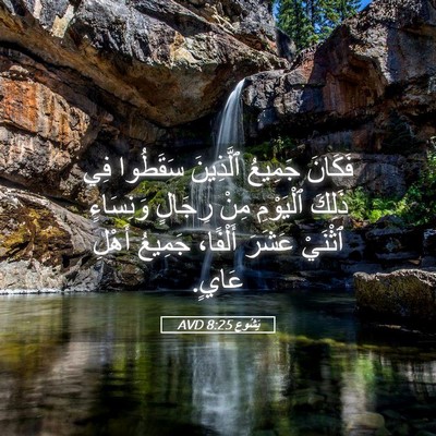 Picture 05 - يَشُوع 8:25 AVD - فَكَانَ جَمِيعُ ٱلَّذِينَ - Bible Verse Picture