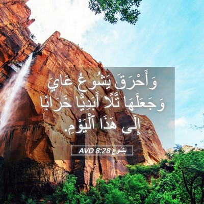 Picture 05 - يَشُوع 8:28 AVD - وَأَحْرَقَ يَشُوعُ عَايَ - Bible Verse Picture