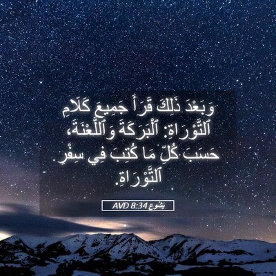 Picture 05 - يَشُوع 8:34 AVD - وَبَعْدَ ذَلِكَ قَرَأَ - Bible Verse Picture