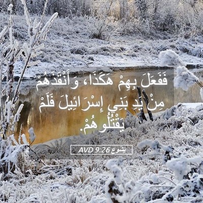Picture 05 - يَشُوع 9:26 AVD - فَفَعَلَ بِهِمْ هَكَذَا، - Bible Verse Picture