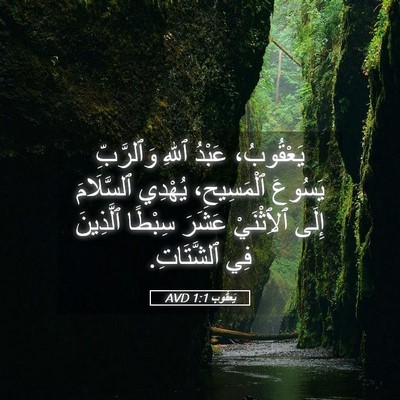 Picture 05 - يَعقُوب 1:1 AVD - يَعْقُوبُ، عَبْدُ ٱللهِ - Bible Verse Picture