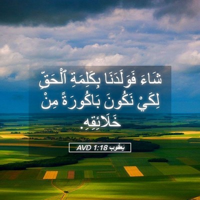 Picture 05 - يَعقُوب 1:18 AVD - شَاءَ فَوَلَدَنَا - Bible Verse Picture