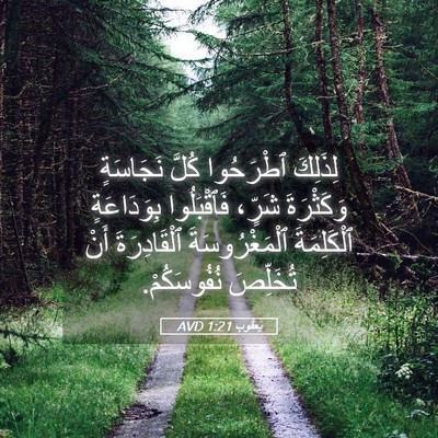 Picture 05 - يَعقُوب 1:21 AVD - لِذَلِكَ ٱطْرَحُوا كُلَّ - Bible Verse Picture