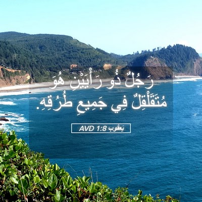 Picture 05 - يَعقُوب 1:8 AVD - رَجُلٌ ذُو رَأْيَيْنِ هُوَ - Bible Verse Picture