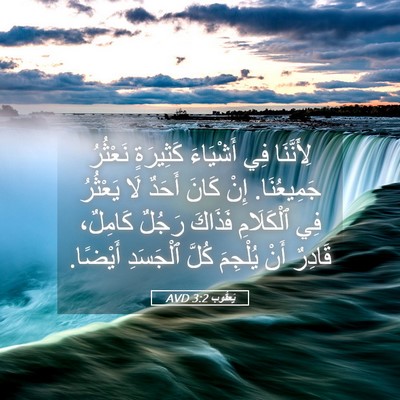 Picture 05 - يَعقُوب 3:2 AVD - لِأَنَّنَا فِي أَشْيَاءَ - Bible Verse Picture