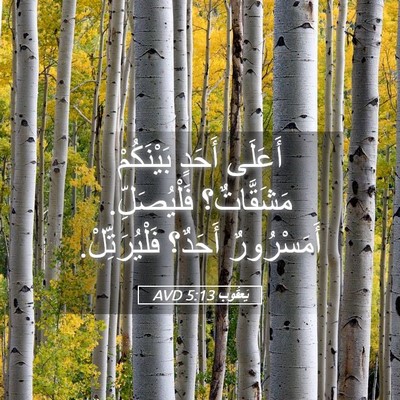Picture 05 - يَعقُوب 5:13 AVD - أَعَلَى أَحَدٍ بَيْنَكُمْ - Bible Verse Picture