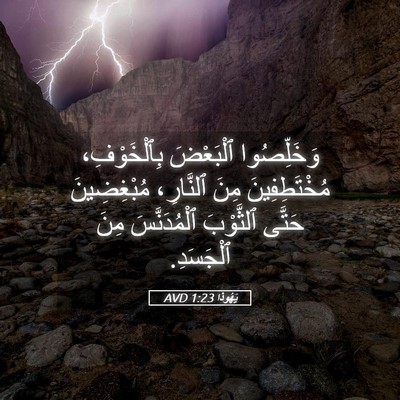 Picture 05 - يَهُوذا 1:23 AVD - وَخَلِّصُوا ٱلْبَعْضَ - Bible Verse Picture
