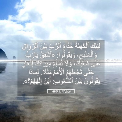 Picture 05 - يُوئِيل 2:17 AVD - لِيَبْكِ ٱلْكَهَنَةُ - Bible Verse Picture