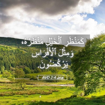 Picture 05 - يُوئِيل 2:4 AVD - كَمَنْظَرِ ٱلْخَيْلِ - Bible Verse Picture