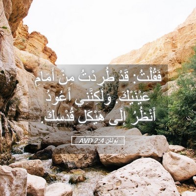 Picture 05 - يُونَان 2:4 AVD - فَقُلْتُ: قَدْ طُرِدْتُ - Bible Verse Picture