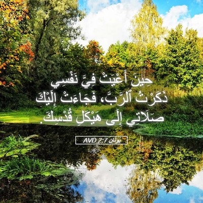 Picture 05 - يُونَان 2:7 AVD - حِينَ أَعْيَتْ فِيَّ - Bible Verse Picture