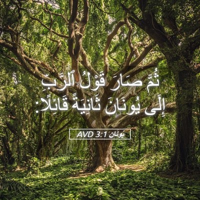 Picture 05 - يُونَان 3:1 AVD - ثُمَّ صَارَ قَوْلُ - Bible Verse Picture