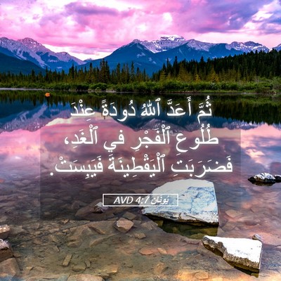 Picture 05 - يُونَان 4:7 AVD - ثُمَّ أَعَدَّ ٱللهُ - Bible Verse Picture