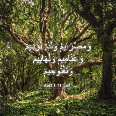 Picture 05 - ١ أخبار 1:11 AVD - وَمِصْرَايِمُ وَلَدَ: - Bible Verse Picture