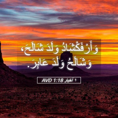 Picture 05 - ١ أخبار 1:18 AVD - وَأَرْفَكْشَادُ وَلَدَ - Bible Verse Picture
