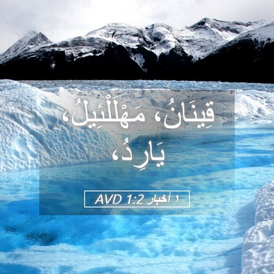 Picture 05 - ١ أخبار 1:2 AVD - قِينَانُ، مَهْلَلْئِيلُ، - Bible Verse Picture