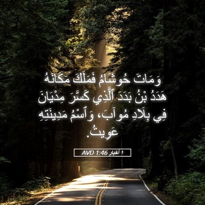 Picture 05 - ١ أخبار 1:46 AVD - وَمَاتَ حُوشَامُ فَمَلَكَ - Bible Verse Picture