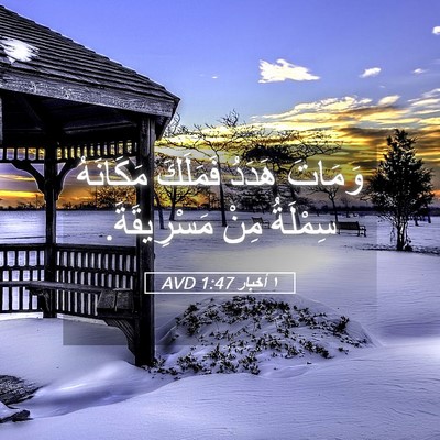 Picture 05 - ١ أخبار 1:47 AVD - وَمَاتَ هَدَدُ فَمَلَكَ - Bible Verse Picture