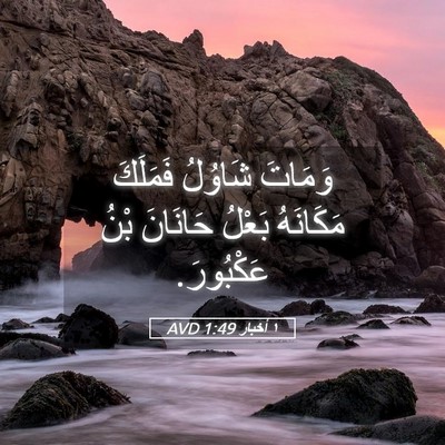 Picture 05 - ١ أخبار 1:49 AVD - وَمَاتَ شَاوُلُ فَمَلَكَ - Bible Verse Picture
