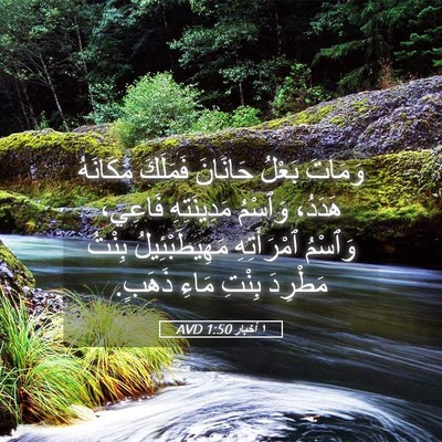 Picture 05 - ١ أخبار 1:50 AVD - وَمَاتَ بَعْلُ حَانَانَ - Bible Verse Picture