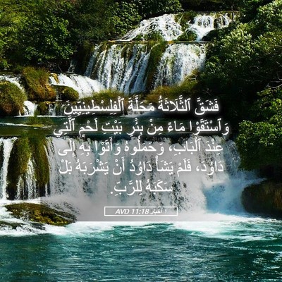 Picture 05 - ١ أخبار 11:18 AVD - فَشَقَّ ٱلثَّلَاثَةُ - Bible Verse Picture