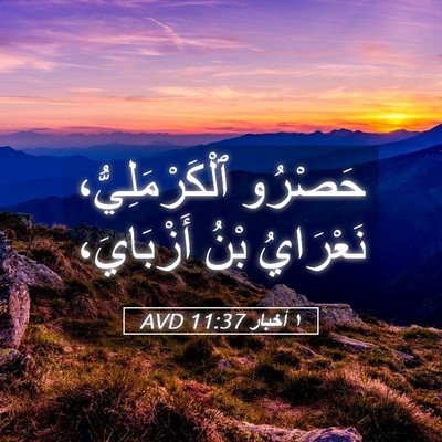 Picture 05 - ١ أخبار 11:37 AVD - حَصْرُو ٱلْكَرْمَلِيُّ، - Bible Verse Picture