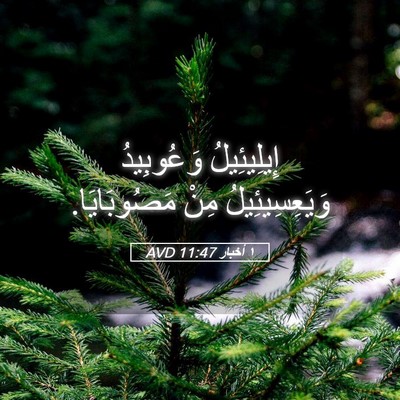 Picture 05 - ١ أخبار 11:47 AVD - إِيلِيئِيلُ وَعُوبِيدُ - Bible Verse Picture