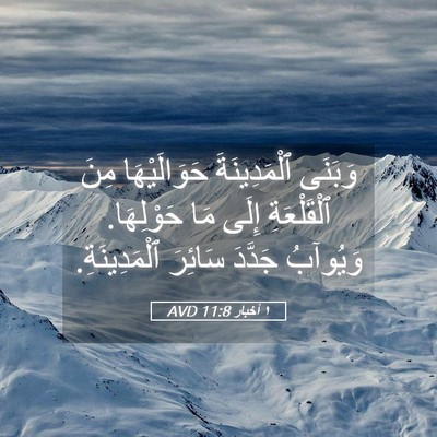 Picture 05 - ١ أخبار 11:8 AVD - وَبَنَى ٱلْمَدِينَةَ - Bible Verse Picture
